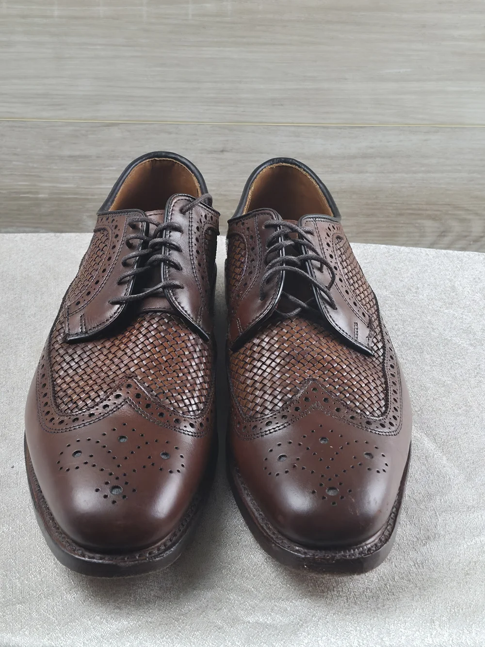 Allen Edmonds Park Avenue Brown Leather Cap Toe Oxford Dress Shoes Men's Size 10